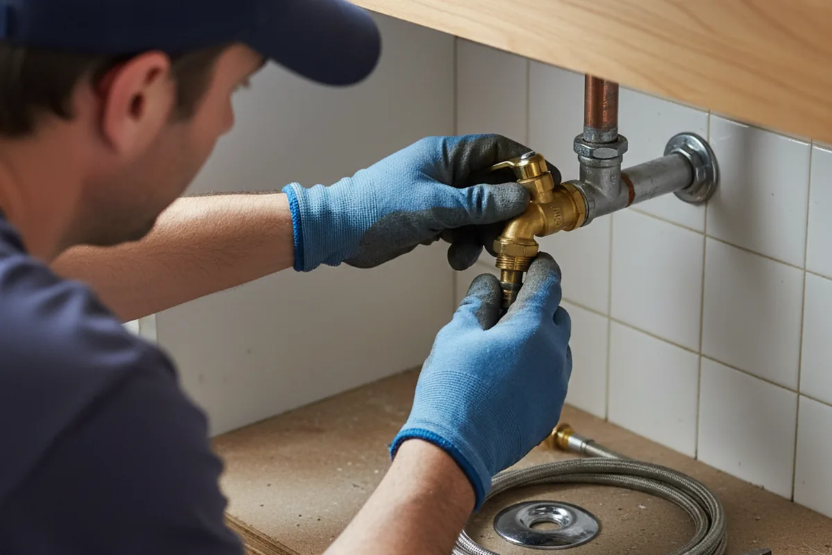 Shutoff valve and fitting work during Emergency Plumbing in Frisco